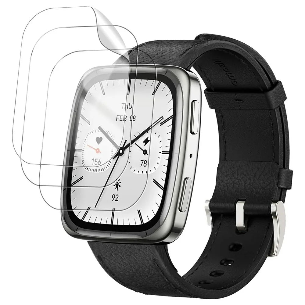 3Pcs For Huami Amazfit Active 2 Square TPU Watch Screen Protector Anti Scratch HD Clear Hydrogel Film - 1
