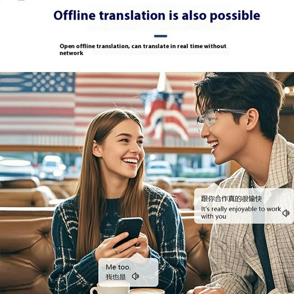 KRETA J21 Pro Smart Glasses Translator for Travel Business Real-Time 144 Languages Bluetooth-Compatible Audio AI Voice Assistant - 4