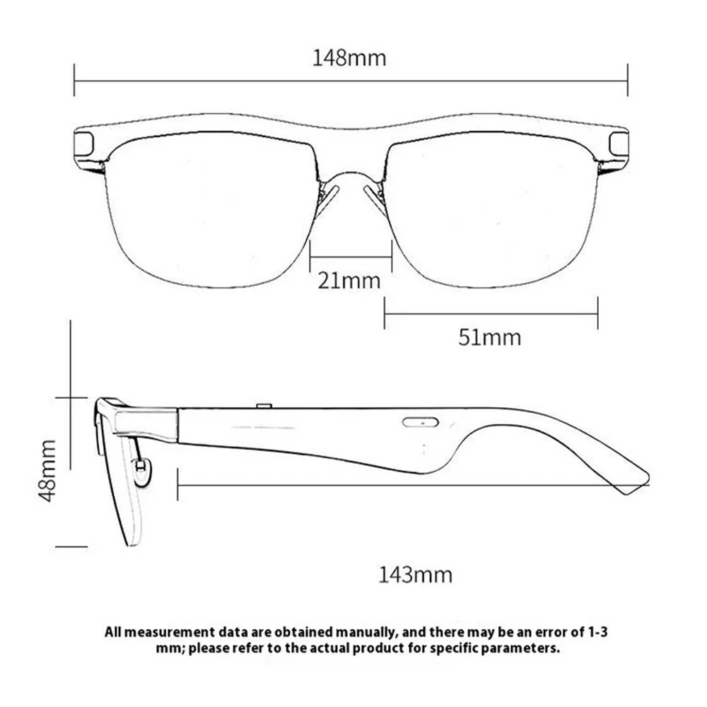 KRETA J21 Pro Smart Glasses Translator for Travel Business Real-Time 144 Languages Bluetooth-Compatible Audio AI Voice Assistant - 7