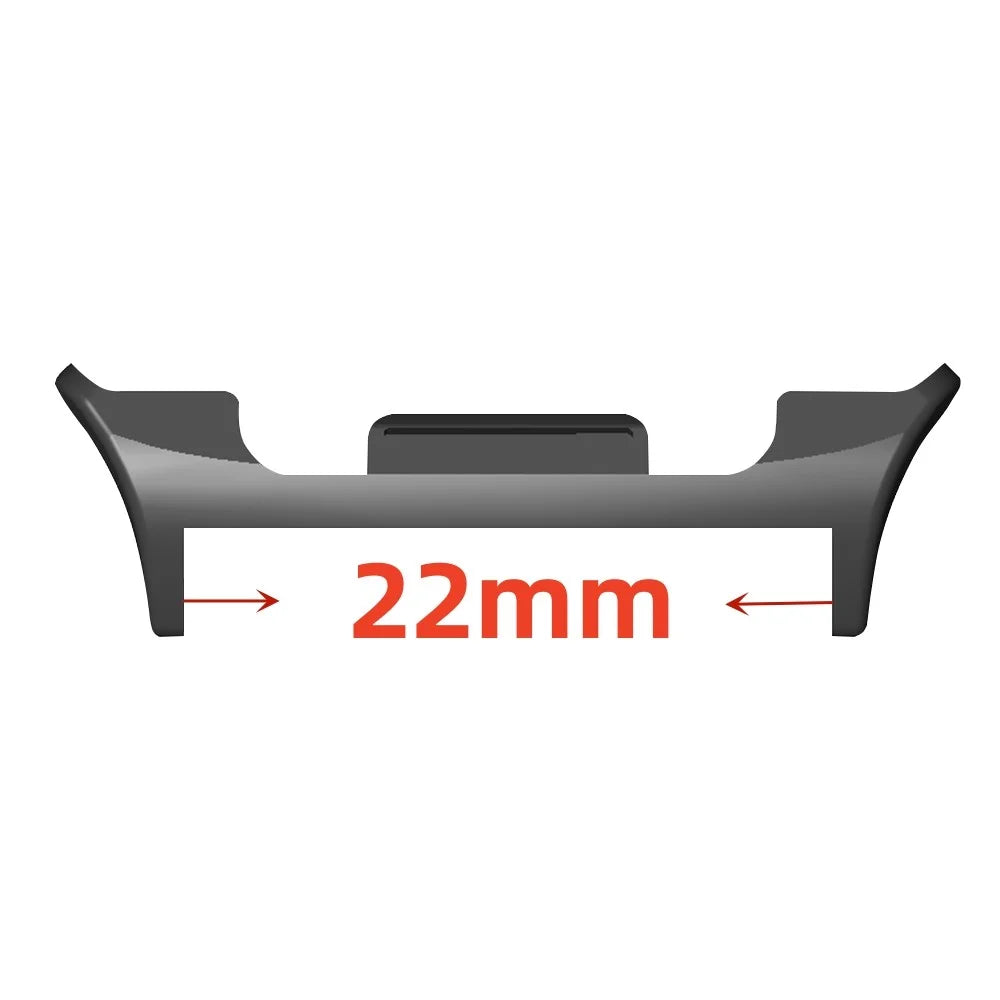 1 Pair Watch Band Connectors for Samsung Galaxy Watch8 44mm / 40mm / Watch8 Classic 46mm Adapter, 22mm Inner Diameter - Black - 6
