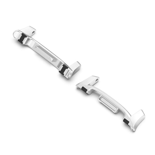 1Pair 20mm Watch Band Adapter for Samsung Galaxy Watch8 44mm / 40mm / Watch8 Classic 46mm Metal Connector with Rubber Insert - Silver - 1
