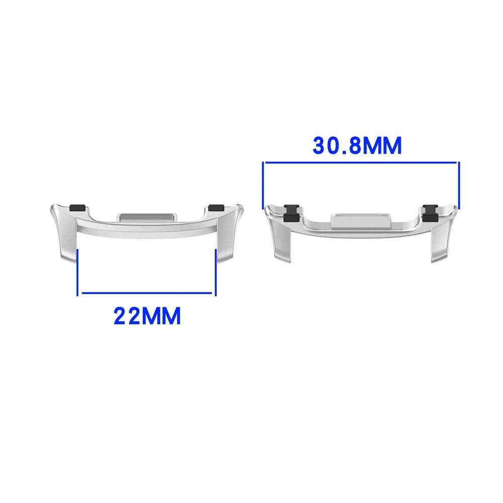 1Pair 22mm Watch Band Adapter for Samsung Galaxy Watch8 44mm / 40mm / Watch8 Classic 46mm Metal Connector with Rubber Insert - Titanium - 3