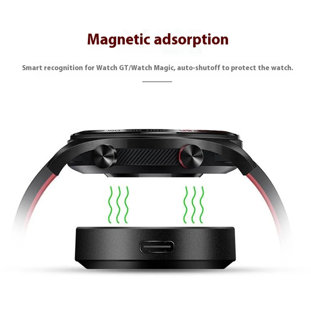 Watch Charger For Huawei Watch GT4 Pro/GT4/GT3/Ultimate Magnetic Wireless Fast Charging Dock with 100cm Cable - White - 5