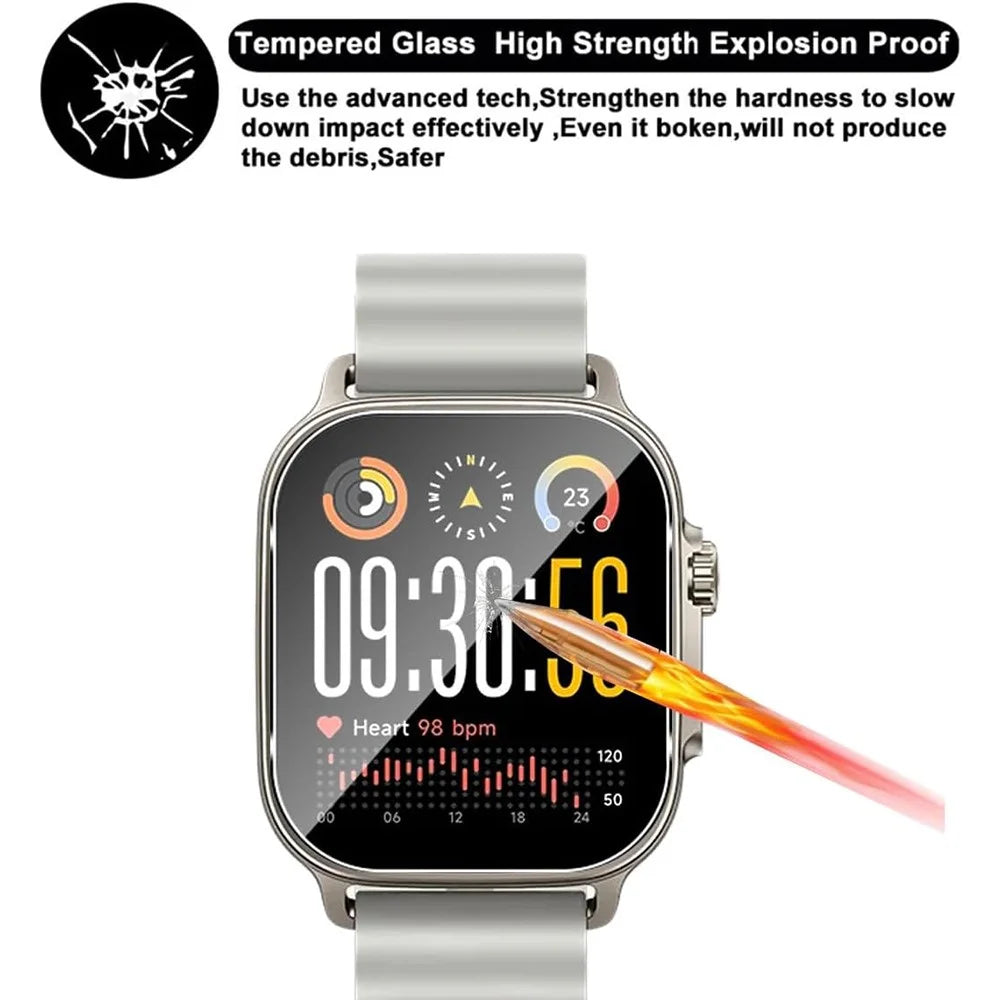 3Pcs For Realme Watch 5 Tempered Glass Screen Protector HD Clear Watch Screen Film - 4