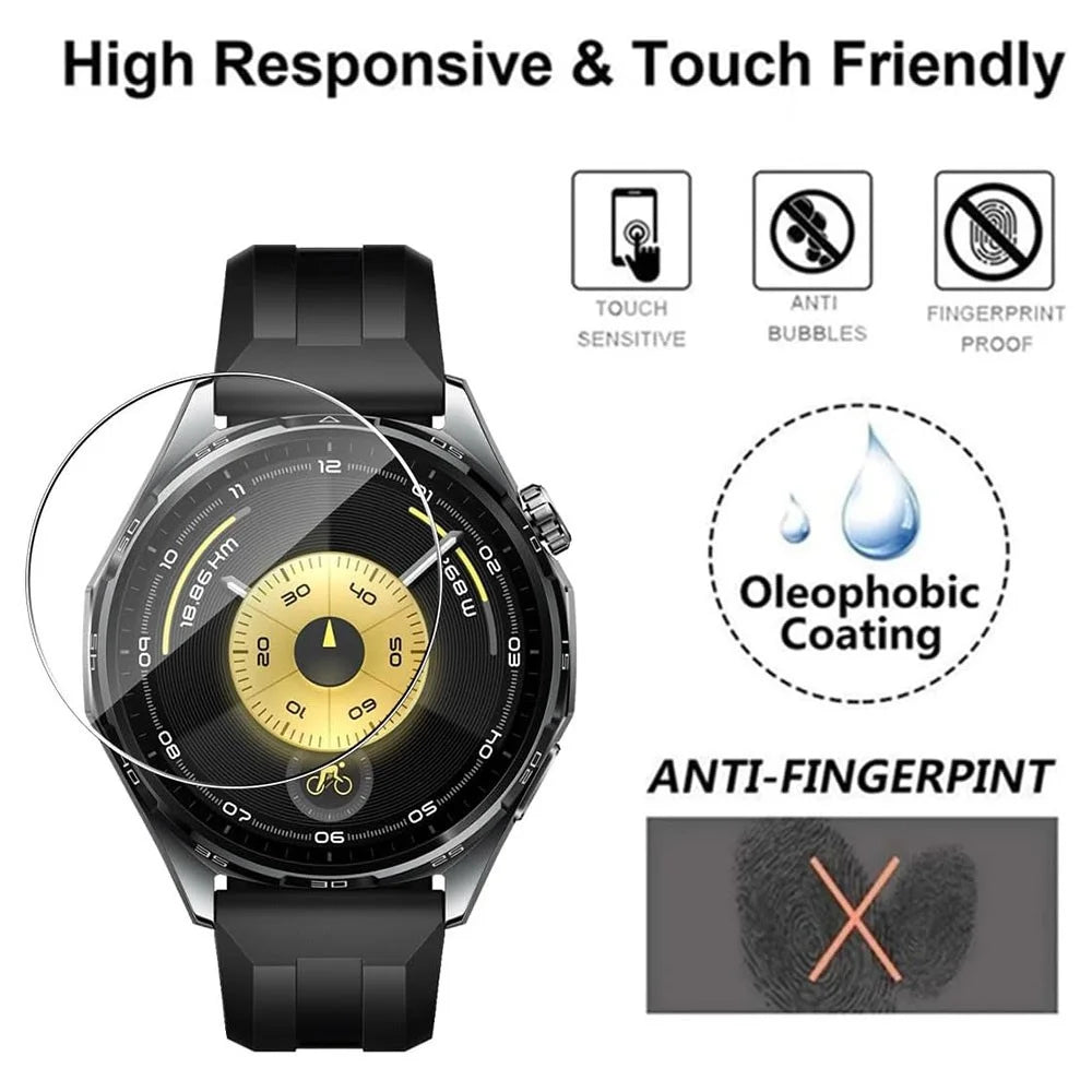 3Pcs For Huawei Huawei Watch GT 6 46mm Tempered Glass Screen Protector HD Clear Watch Screen Film - 3