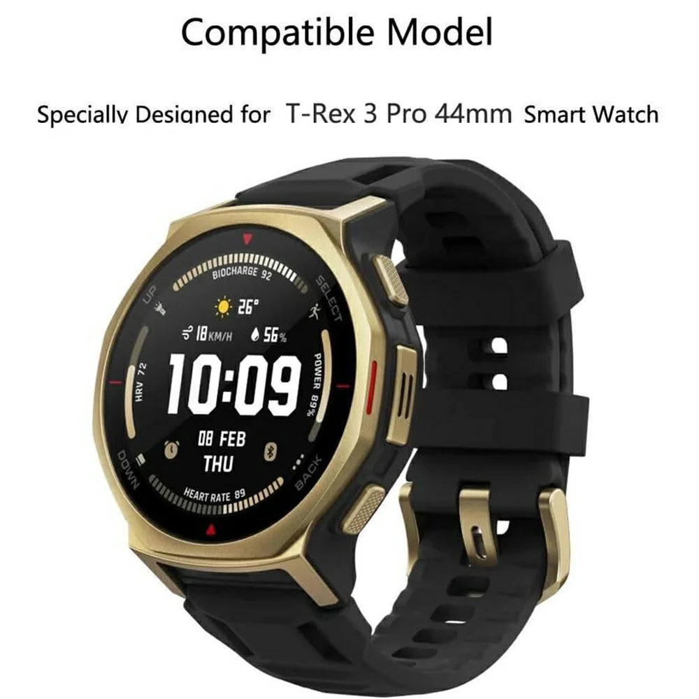 3Pcs For Huami Amazfit T-Rex 3 Pro 44mm Tempered Glass Screen Protector HD Clear Watch Screen Film - 6