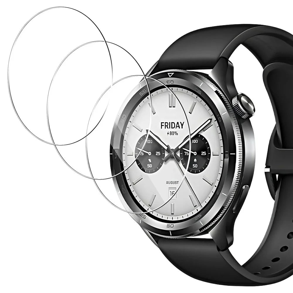 3Pcs For Xiaomi Watch S4 47mm Tempered Glass Screen Protector HD Clear Watch Screen Film - 1