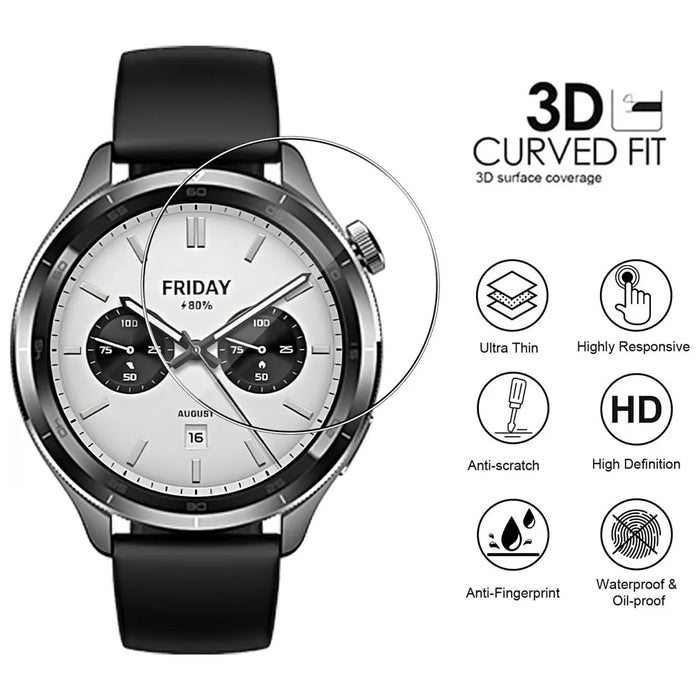 3Pcs For Xiaomi Watch S4 47mm Tempered Glass Screen Protector HD Clear Watch Screen Film - 3
