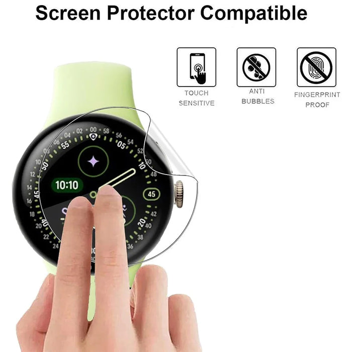 3Pcs For Google Pixel Watch 4 41mm TPU Watch Screen Protector Anti Scratch HD Clear Hydrogel Film - 5