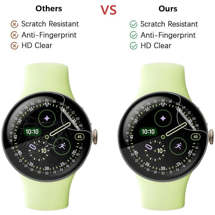 3Pcs For Google Pixel Watch 4 41mm TPU Watch Screen Protector Anti Scratch HD Clear Hydrogel Film - 6