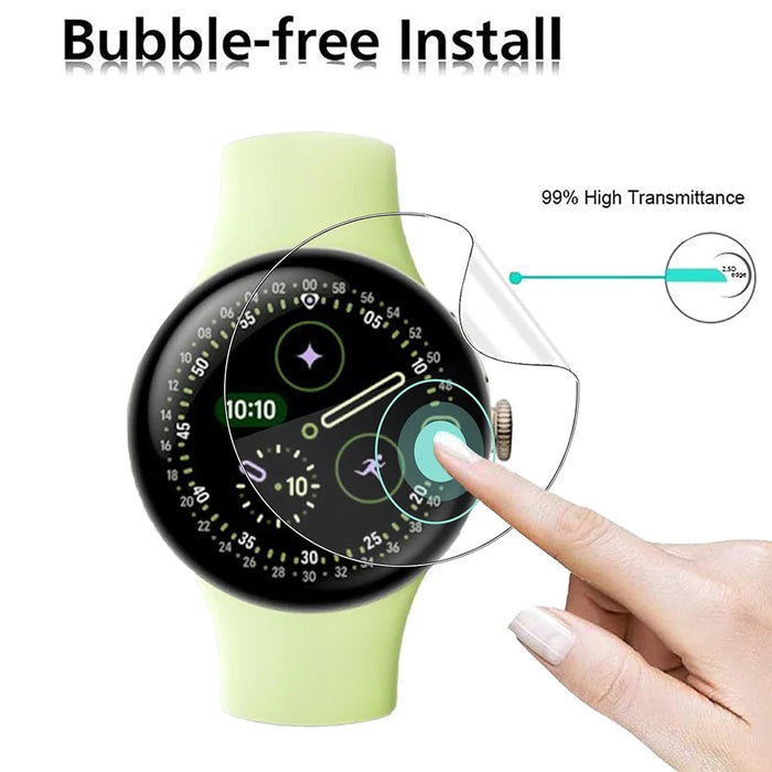 3Pcs For Google Pixel Watch 4 41mm TPU Watch Screen Protector Anti Scratch HD Clear Hydrogel Film - 7