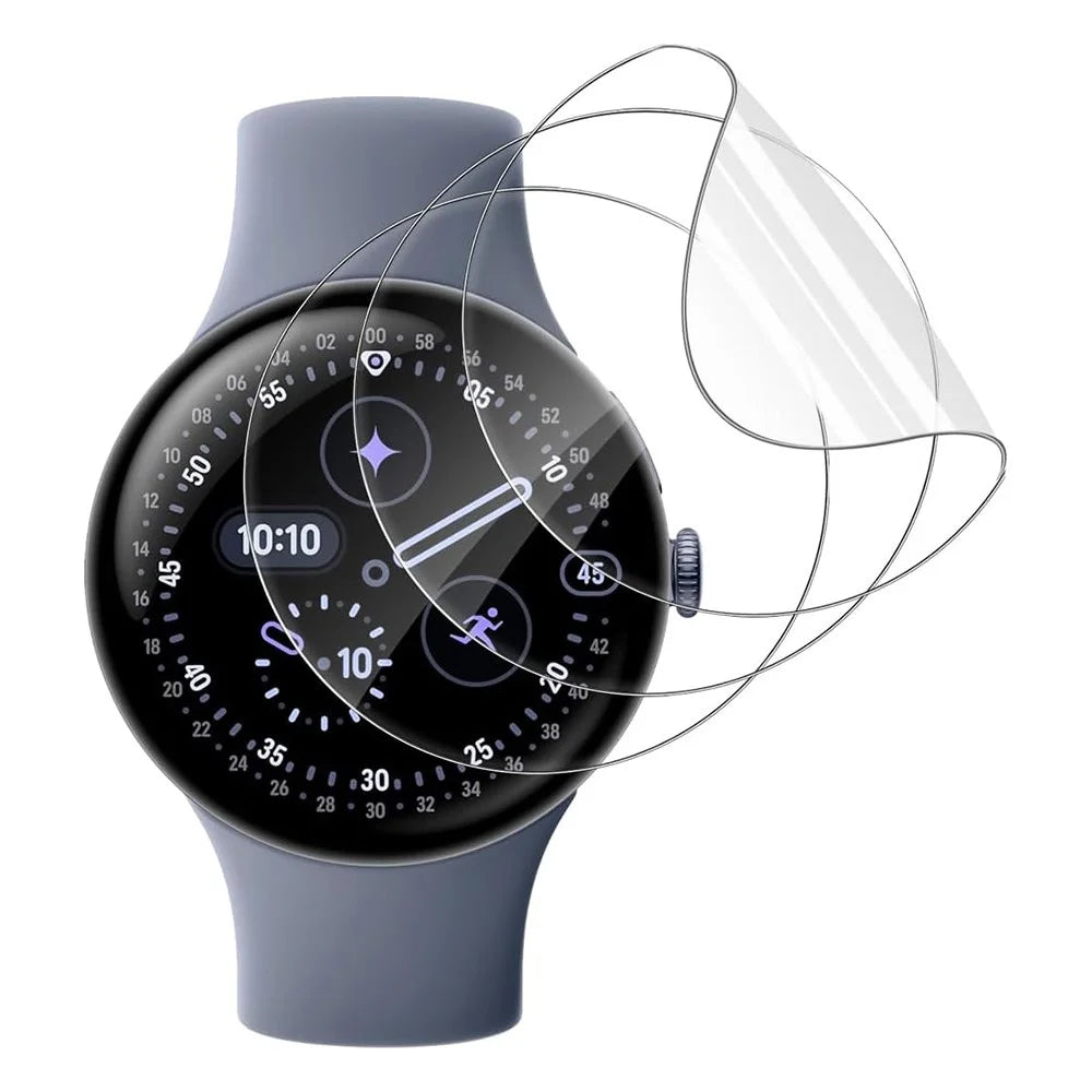 3Pcs For Google Pixel Watch 4 45mm TPU Watch Screen Protector Anti Scratch HD Clear Hydrogel Film - 1