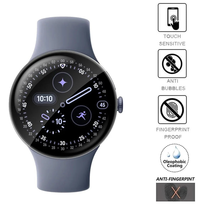 3Pcs For Google Pixel Watch 4 45mm TPU Watch Screen Protector Anti Scratch HD Clear Hydrogel Film - 3