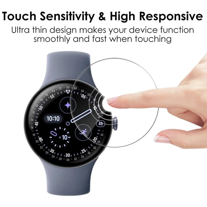 3Pcs For Google Pixel Watch 4 45mm TPU Watch Screen Protector Anti Scratch HD Clear Hydrogel Film - 4
