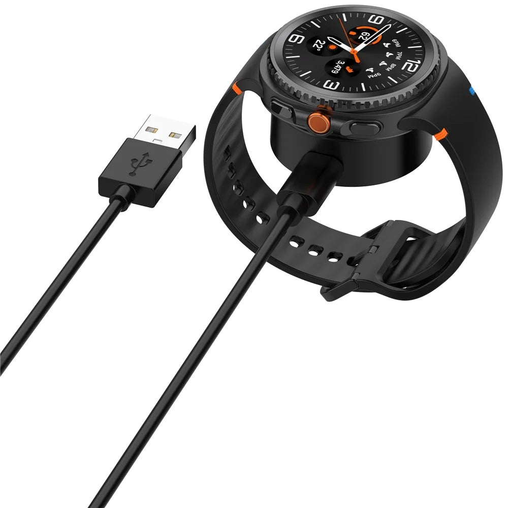 For Samsung Galaxy Watch 9 / Ultra2 47mm  / 3  /  4  /  5  /  6  /  7  /  8 Charging Dock Portable Charger Stand - Black - 5