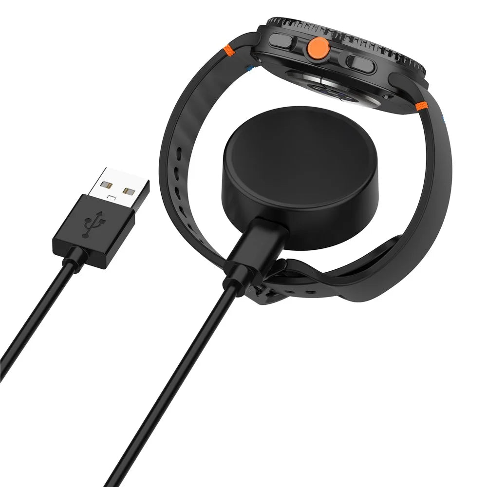 For Samsung Galaxy Watch 9 / Ultra2 47mm  / 3  /  4  /  5  /  6  /  7  /  8 Charging Dock Portable Charger Stand - Black - 6