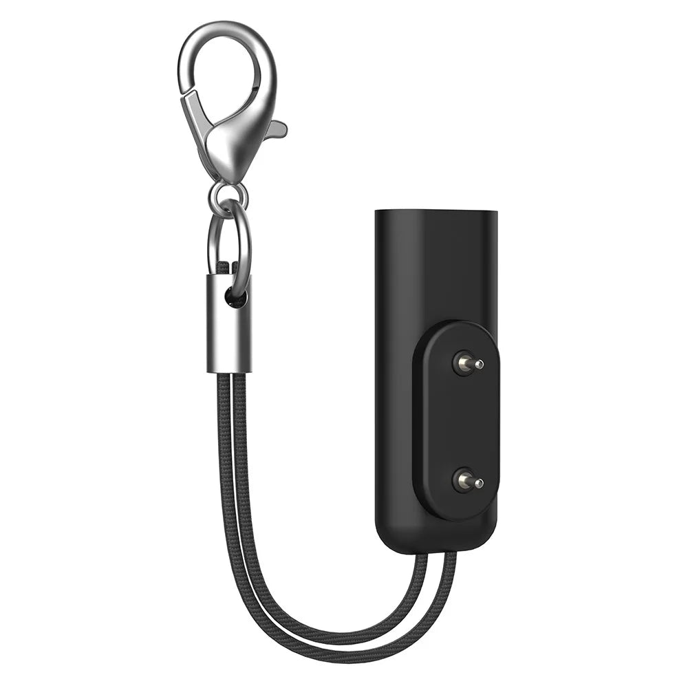 For Xiaomi Mi Band 8  /  9  /  10 Pro  /  Redmi Watch 4  /  5 Portable Magnetic Charging Adapter with Lanyard Clip - Black - 2