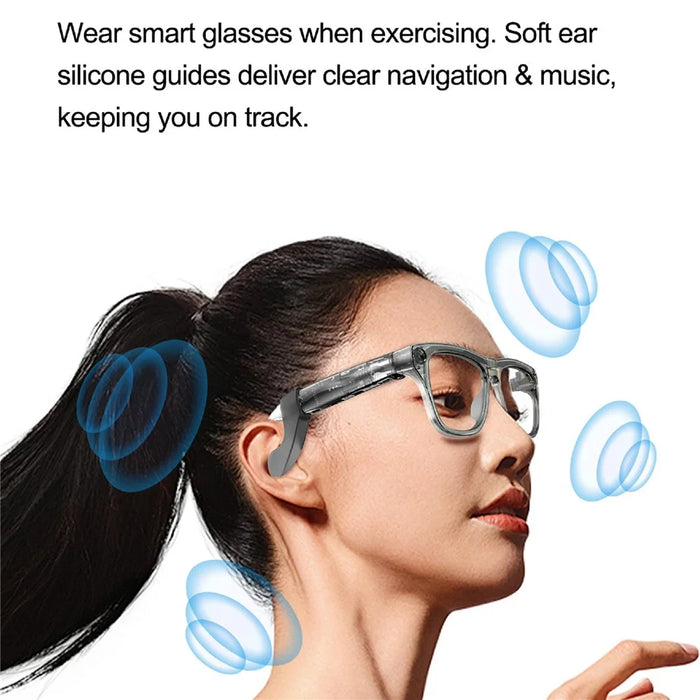 XK ONE MAC AI Smart Glasses 8MP HD Camera with Voice Assistant for Outdoor - Black - 4