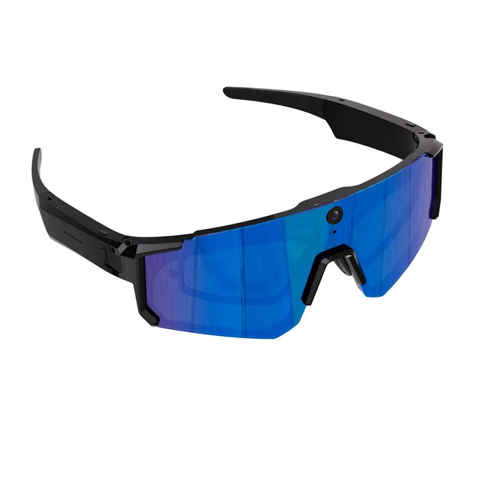 V06 AI Smart Glasses For Cycling / Flying 800W HD Camera BT 5.3 UV Protection Video Recording Translation - Black Blue - 3