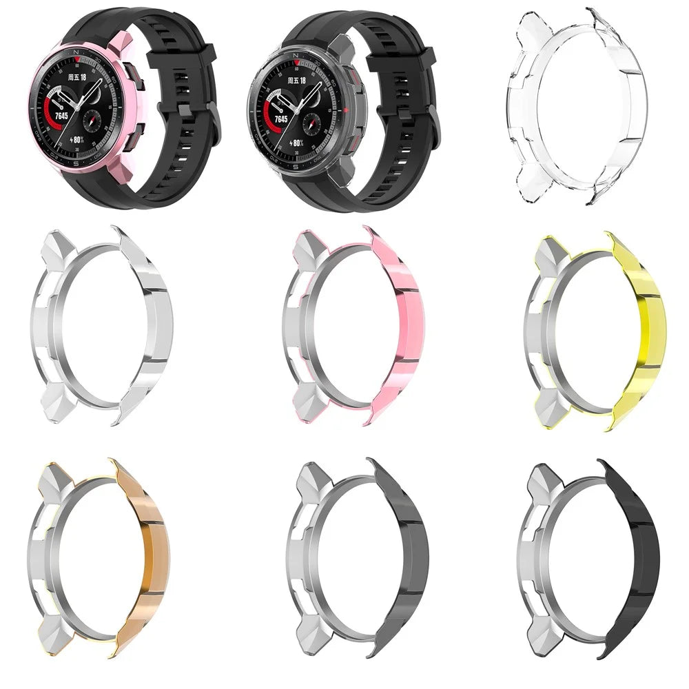 KAN-B19 Shockproof Electroplate Watch Frame Case Cover Protector for Honor Watch GS Pro - Silver - 6