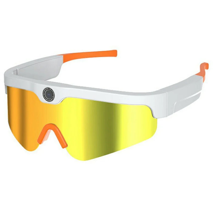 XV15 AI Translation Smart Glasses UV Protection Bluetooth-Compatible Glasses 4K HD Camera for Outdoor Cycling - Gold - 1