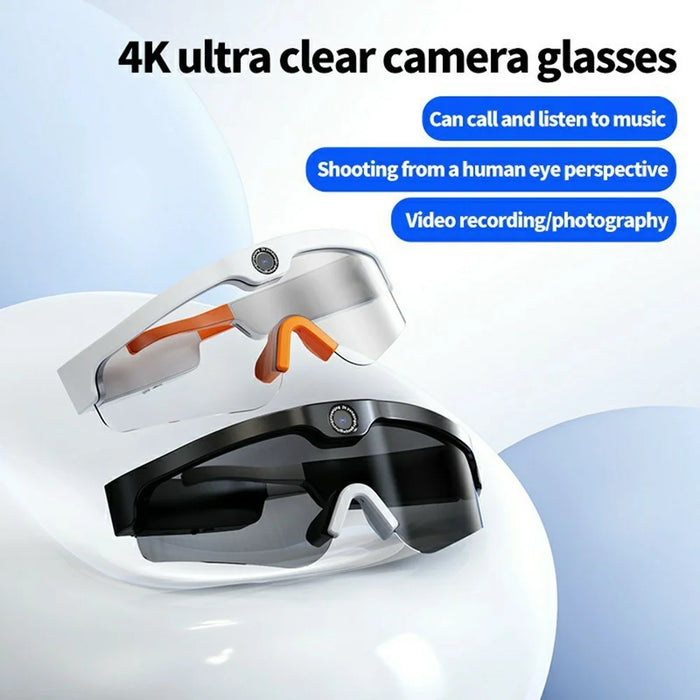 XV15 AI Translation Smart Glasses UV Protection Bluetooth-Compatible Glasses 4K HD Camera for Outdoor Cycling - Gold - 4