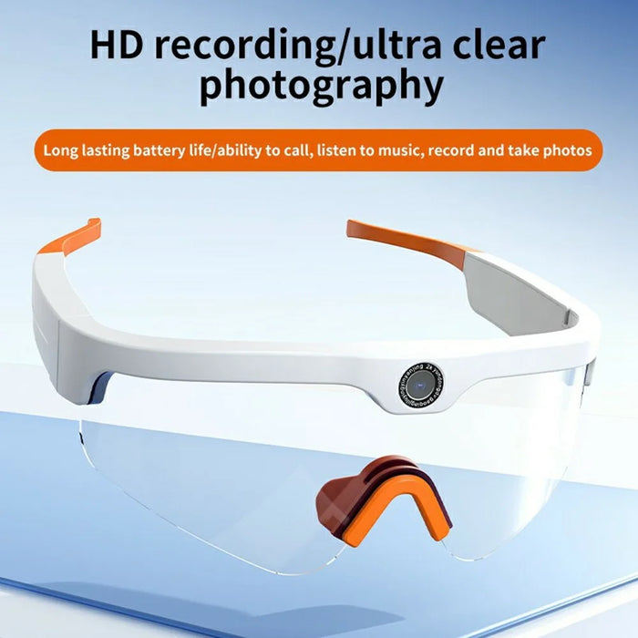 XV15 AI Translation Smart Glasses UV Protection Bluetooth-Compatible Glasses 4K HD Camera for Outdoor Cycling - Gold - 6