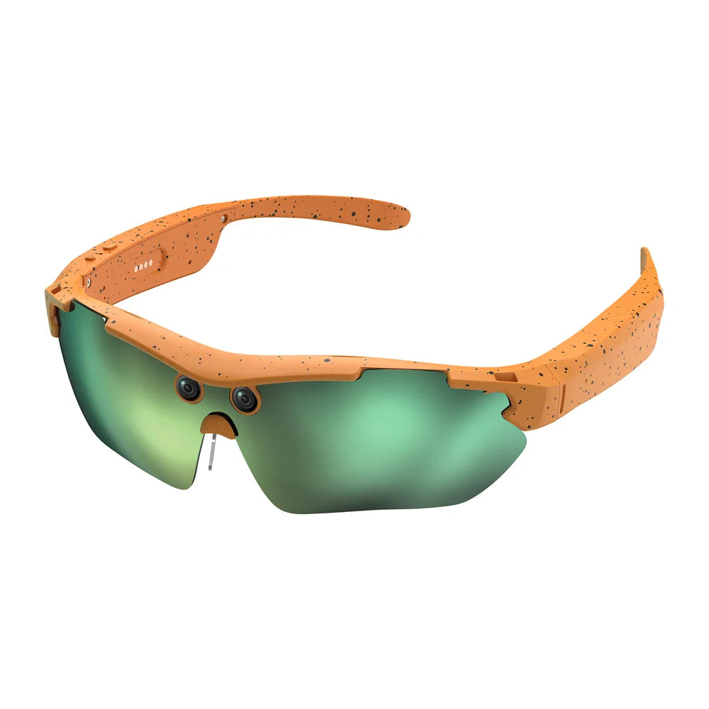 G6 AI Smart Glasses Voice Assistant Real Time Translation Video Recording Bluetooth-compatible Outdoor Eyewear - Orange - 1