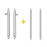 12mm 1 Pair Stainless Steel Watch Spring Bars + 1 Pair Quick Release Straight Pin Set Watch Band Connector - Silver - 1