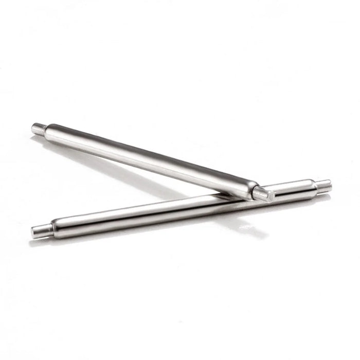 20mm 1 Pair Stainless Steel Watch Spring Bars + 1 Pair Quick Release Straight Pin Set Watch Band Connector - Silver - 2