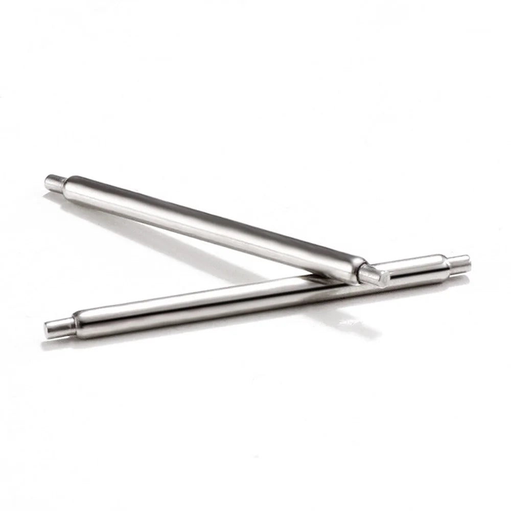 22mm 1 Pair Stainless Steel Watch Spring Bars + 1 Pair Quick Release Straight Pin Set Watch Band Connector - Silver - 2