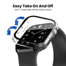 AHASTYLE WG65 2Pcs for Apple Watch Series 11 / 10 46mm Watch Case Hard PC Frame Cover with Tempered Glass Film - Black / Transparent - 6