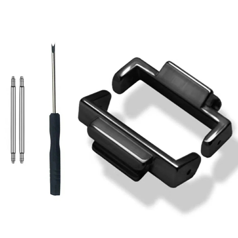 1 Pair 16mm to 22mm Metal Connector for Casio DW / GA / GW / GLX Series Watch Band Adapter - Black - 1