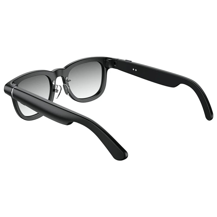 X01 Smart Glasses Camera AI Translation Video Recording Bluetooth-Compatible 5.3 Audio Voice Assistant Wearable Device - Black Frame / Photochromic Lenses / Brown Charging Case - 2