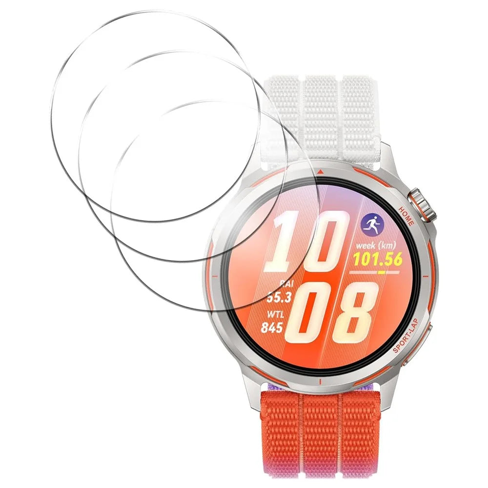 3Pcs For Huawei Watch GT Runner 2 Tempered Glass Screen Protector HD Clear Watch Screen Film - Transparent - 1