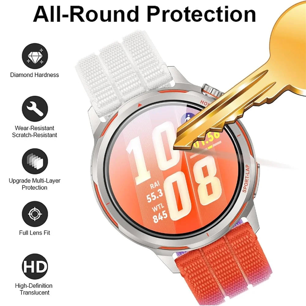 3Pcs For Huawei Watch GT Runner 2 Tempered Glass Screen Protector HD Clear Watch Screen Film - Transparent - 2