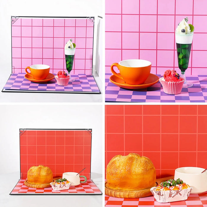 42 x 29cm Photography Cardboard with 9Pcs Background Papers Photo Studio Props Shooting Backdrop Board Set - 3