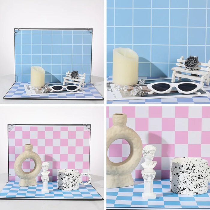 42 x 29cm Photography Cardboard with 9Pcs Background Papers Photo Studio Props Shooting Backdrop Board Set - 4