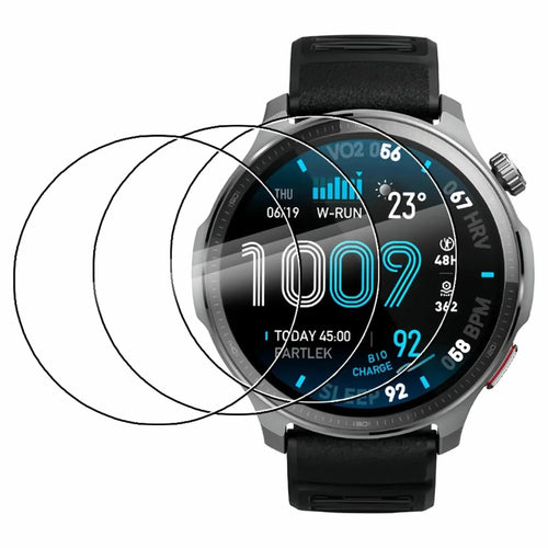 3Pcs For Huami Amazfit Balance 2 XT Tempered Glass Screen Protector HD Clear Watch Screen Film - Transparent - 1