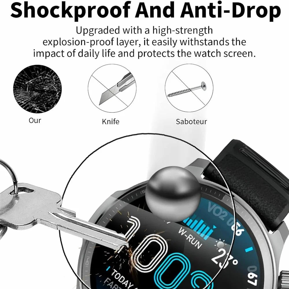 3Pcs For Huami Amazfit Balance 2 XT Tempered Glass Screen Protector HD Clear Watch Screen Film - Transparent - 2