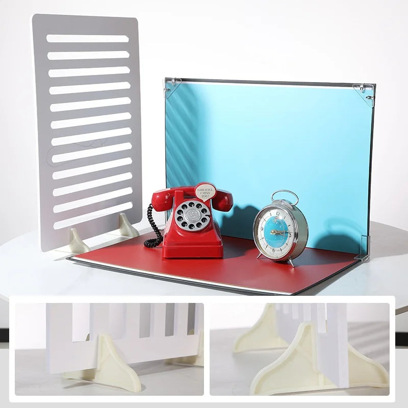 42 x 29cm Photography Cardboard with 13Pcs Double-sided Background Papers and Light Shadow Frame Set - 2