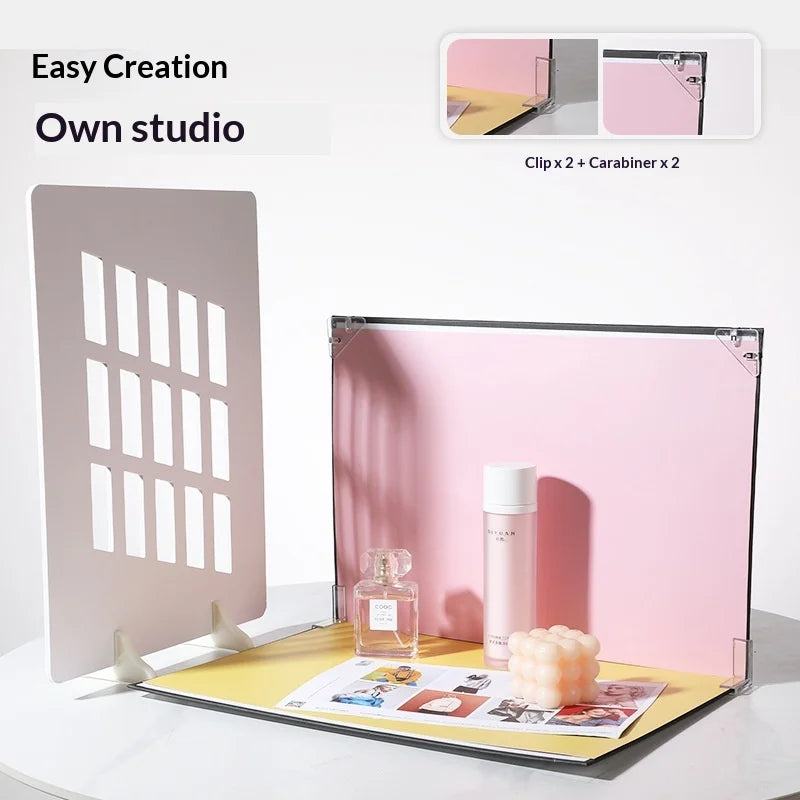 42 x 29cm Photography Cardboard with 13Pcs Double-sided Background Papers and Light Shadow Frame Set - 3