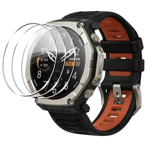 3Pcs For Huami Amazfit T-Rex Ultra 2 Tempered Glass Screen Protector HD Clear Watch Screen Film - Transparent - 1