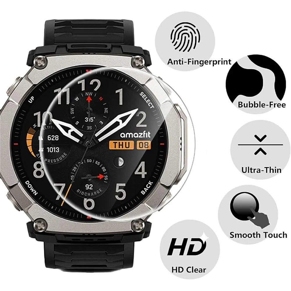 3Pcs For Huami Amazfit T-Rex Ultra 2 Tempered Glass Screen Protector HD Clear Watch Screen Film - Transparent - 2