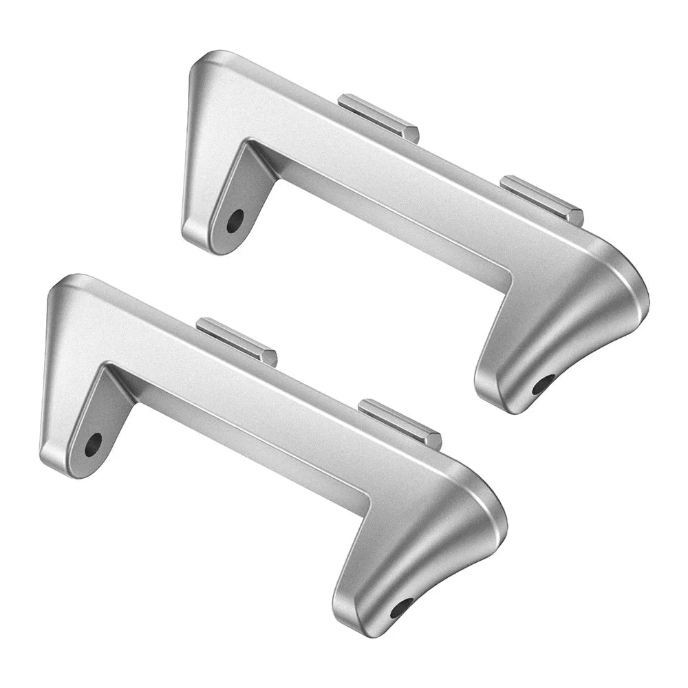 2Pcs 12mm Watch Band Connector for Huawei Band 11 / 11 Pro Quick Release Stainless Steel Adapter - Silver - 1