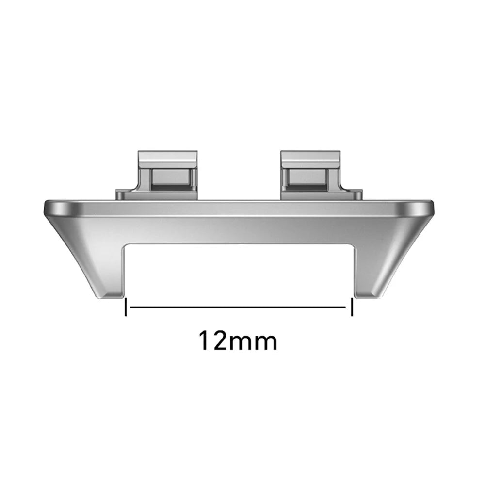 2Pcs 12mm Watch Band Connector for Huawei Band 11 / 11 Pro Quick Release Stainless Steel Adapter - Silver - 3