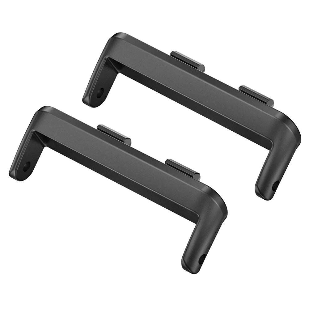 2Pcs 18mm Stainless Steel Watch Strap Connector for Huawei Band 11  /  11 Pro Metal Watchband Adapter - Black - 1