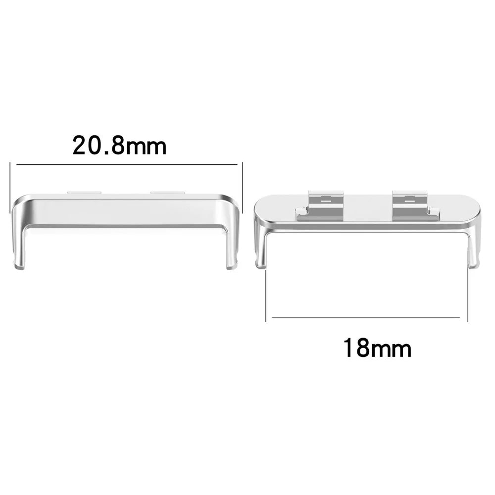 2Pcs 18mm Watch Band Connector for Huawei Band 11 / 11 Pro / 11 NFC Quick Release Metal Adapter - Silver - 3
