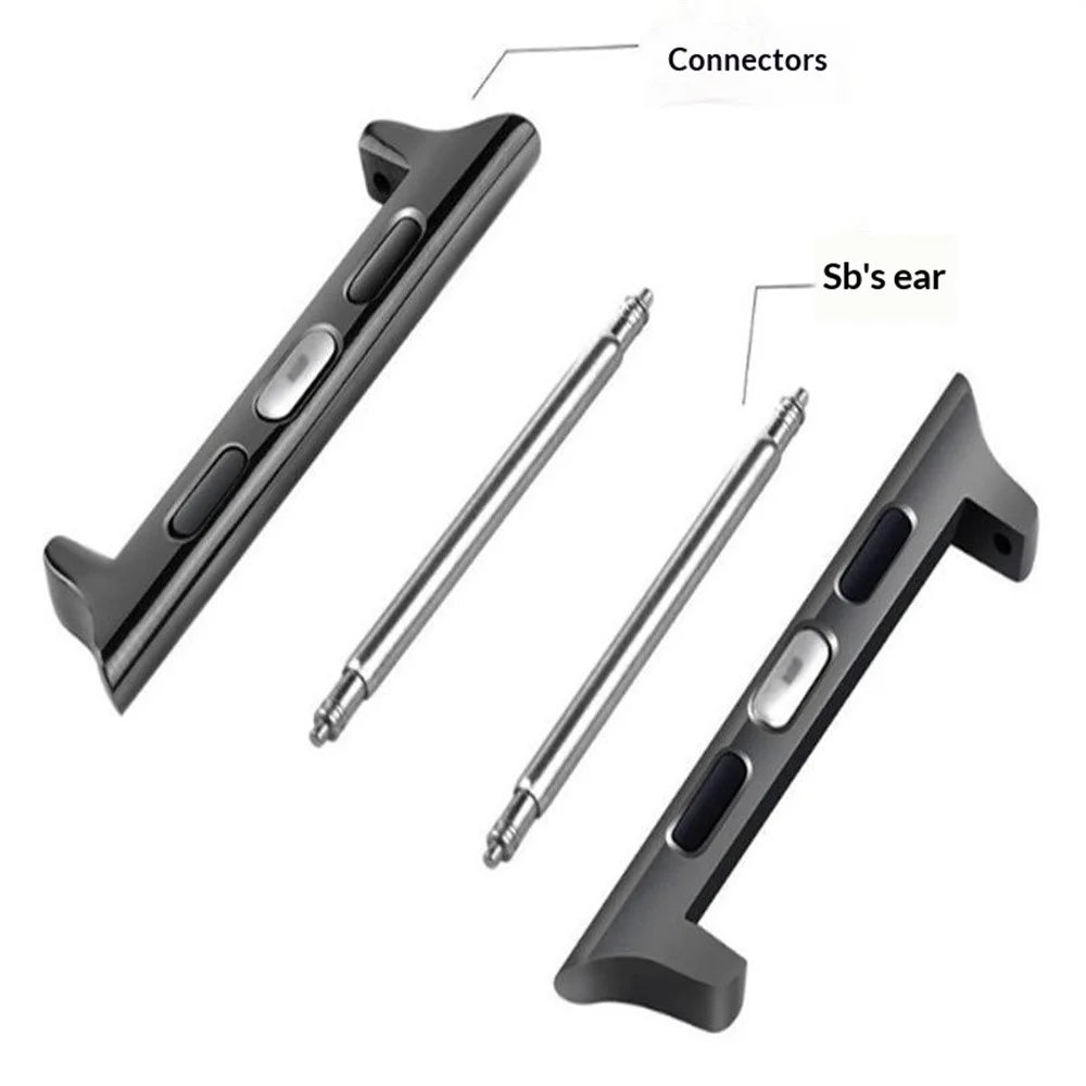 4 Pairs 22mm Metal Strap Connectors for Apple Watch Series 11 10 42mm / 9 8 7 41mm / SE3 SE2 SE 6 5 4 40mm / 3 2 1 38mm Stainless Steel Spring Pin Adapters - Mixture - 7