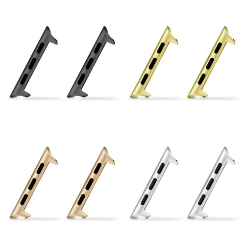 4 Pairs 20mm Metal Strap Connectors for Apple Watch Ultra 3 2 1 49mm / Series 11 10 46mm / 9 8 7 45mm / SE3 SE2 SE 6 5 4 44mm / 3 2 1 42mm Stainless Steel Adapters - Mixture - 1